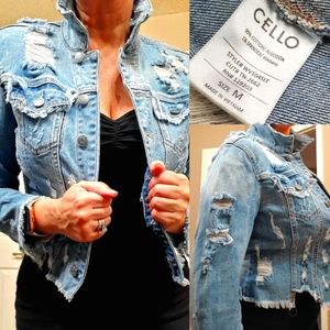 Cello Distressed Jean Jacket